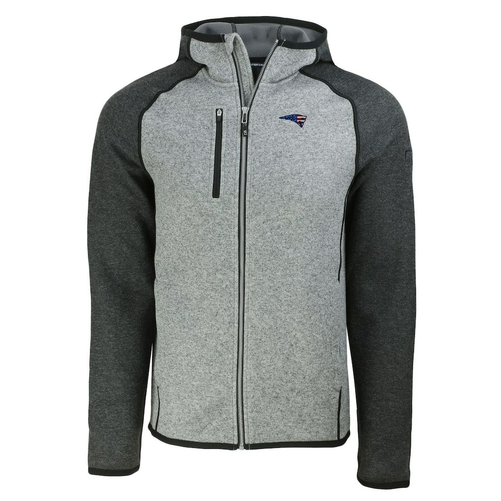 New England Patriots  Cutter & Buck Americana Mainsail Full-Zip Hooded Jacket