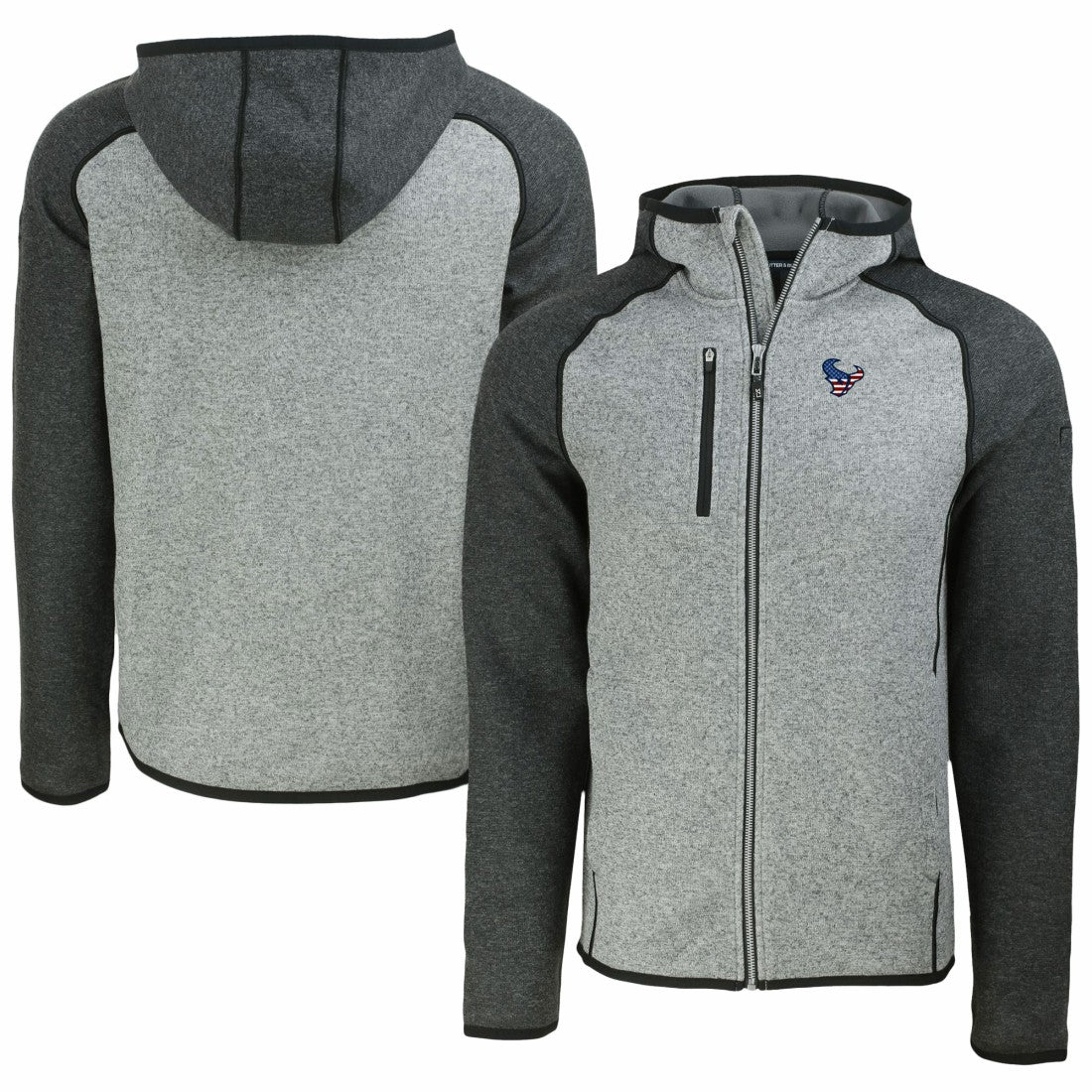 Houston Texans  Cutter & Buck Americana Mainsail Full-Zip Hooded Jacket