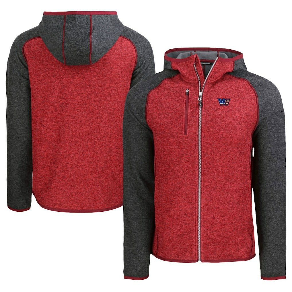 Washington Commanders  Cutter & Buck Americana Mainsail Full-Zip Hooded Jacket