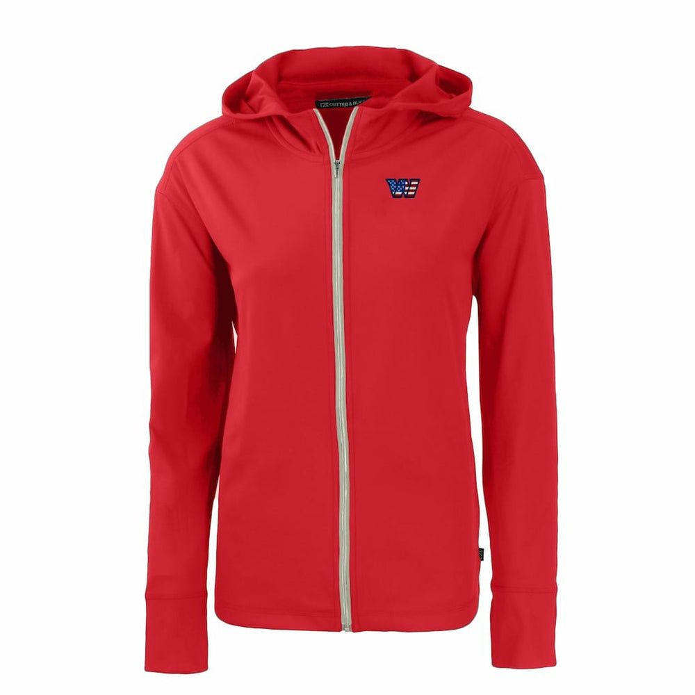 Washington Commanders  Cutter & Buck Women's Daybreak Eco Recycled Full-Zip Hoodie