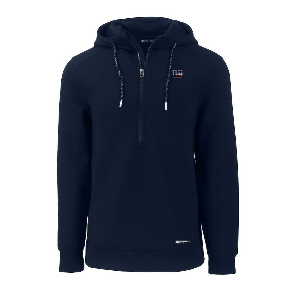 New York Giants  Cutter & Buck Americana Roam Eco Half-Zip Recycled Pullover Hoodie