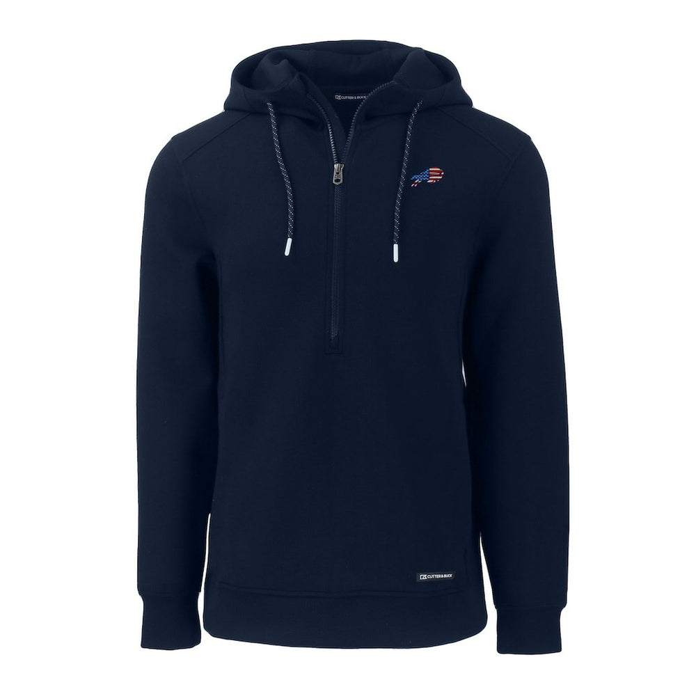 Buffalo Bills  Cutter & Buck Americana Roam Eco Half-Zip Recycled Pullover Hoodie