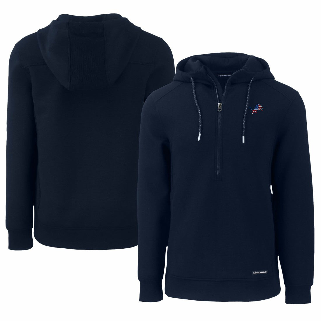 Detroit Lions  Cutter & Buck Americana Roam Eco Half-Zip Recycled Pullover Hoodie