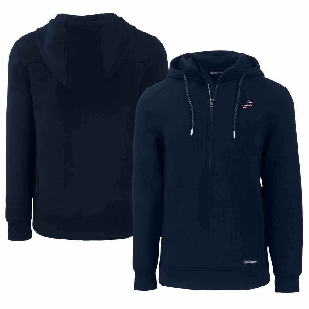 Detroit Lions  Cutter & Buck Americana Roam Eco Half-Zip Recycled Pullover Hoodie