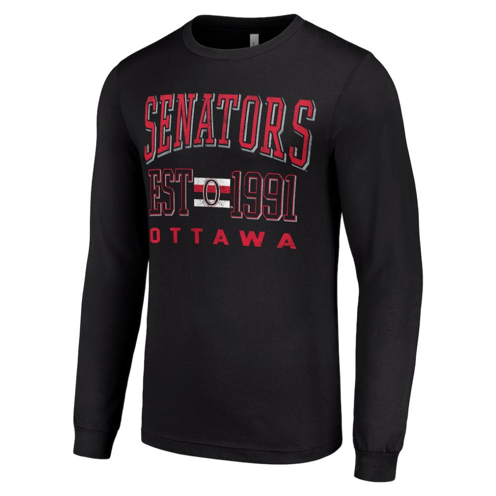 Ottawa Senators Starter Retro Graphic Long Sleeve Crew T-Shirt Discount