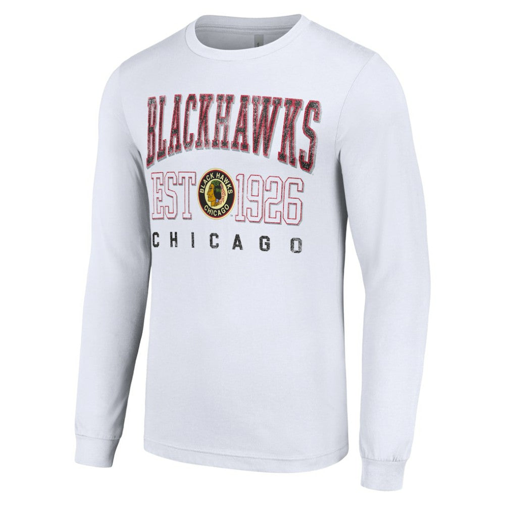 Chicago Blackhawks Starter Retro Graphic Long Sleeve Crew T-Shirt Outlet