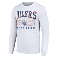 Edmonton Oilers Starter Retro Graphic Long Sleeve Crew T-Shirt Online