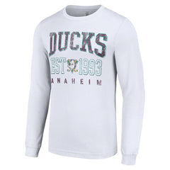 Anaheim Ducks Starter Retro Graphic Long Sleeve Crew T-Shirt On Sale