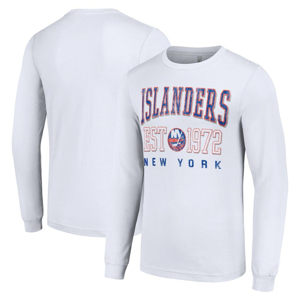New York Islanders Starter Retro Graphic Long Sleeve Crew T-Shirt Outlet