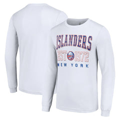 New York Islanders Starter Retro Graphic Long Sleeve Crew T-Shirt Outlet