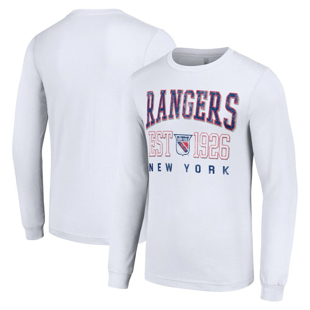 New York Rangers Starter Retro Graphic Long Sleeve Crew T-Shirt Online
