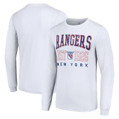 New York Rangers Starter Retro Graphic Long Sleeve Crew T-Shirt Online