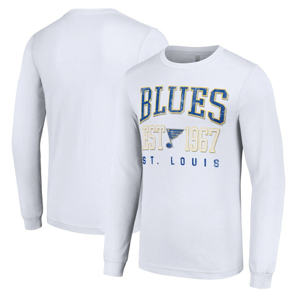 St. Louis Blues Starter Retro Graphic Long Sleeve Crew T-Shirt For Sale