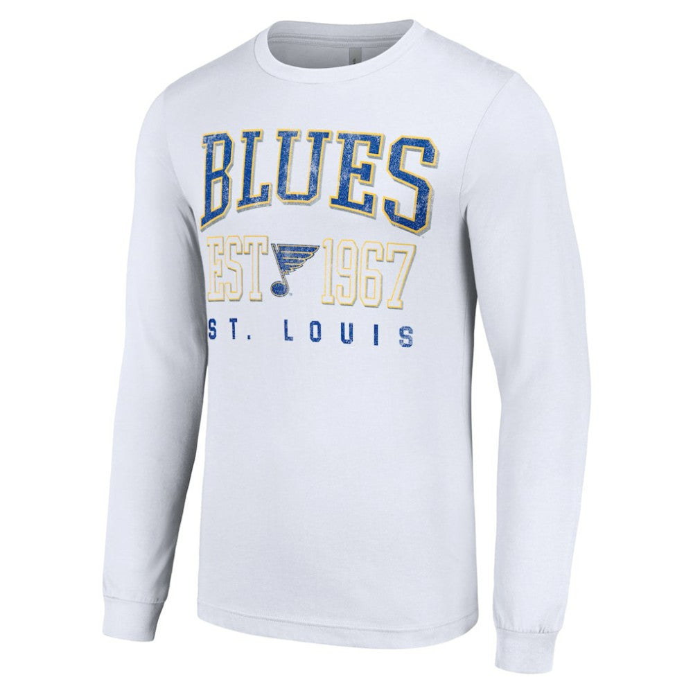 St. Louis Blues Starter Retro Graphic Long Sleeve Crew T-Shirt For Sale