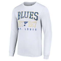 St. Louis Blues Starter Retro Graphic Long Sleeve Crew T-Shirt For Sale