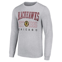 Chicago Blackhawks Starter Retro Graphic Long Sleeve Crew T-Shirt Discount