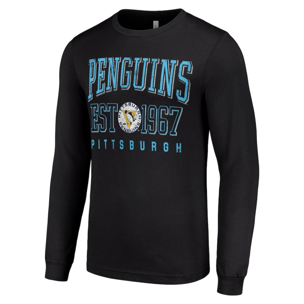 Pittsburgh Penguins Starter Retro Graphic Long Sleeve Crew T-Shirt Sale