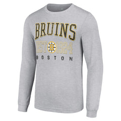Boston Bruins Starter Retro Graphic Long Sleeve Crew T-Shirt Outlet