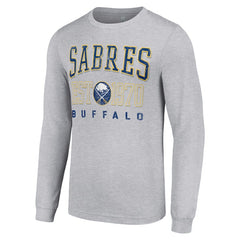 Buffalo Sabres Starter Retro Graphic Long Sleeve Crew T-Shirt For Sale