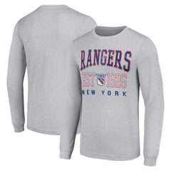 New York Rangers Starter Retro Graphic Long Sleeve Crew T-Shirt On Sale