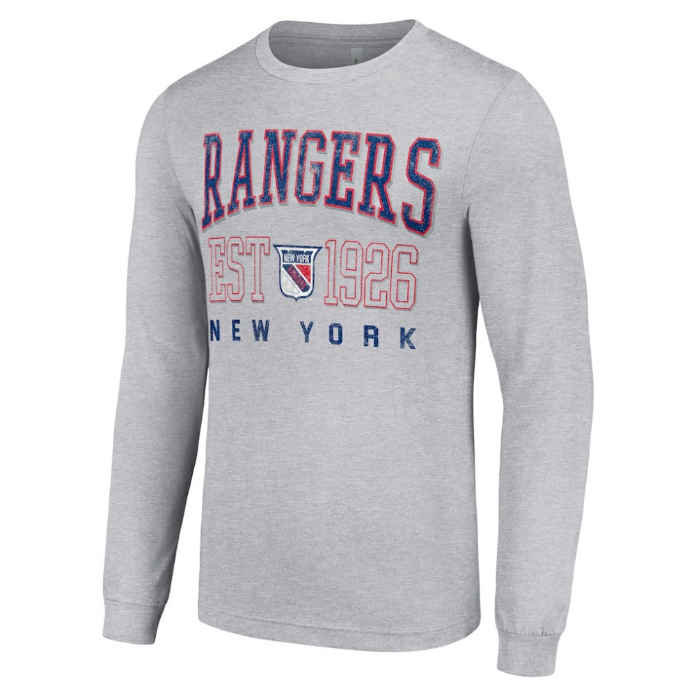 New York Rangers Starter Retro Graphic Long Sleeve Crew T-Shirt On Sale