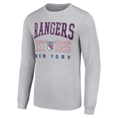 New York Rangers Starter Retro Graphic Long Sleeve Crew T-Shirt On Sale