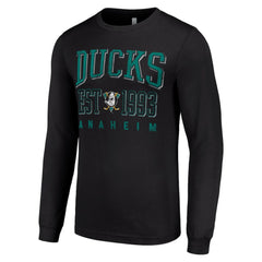Anaheim Ducks Starter Retro Graphic Long Sleeve Crew T-Shirt On Sale