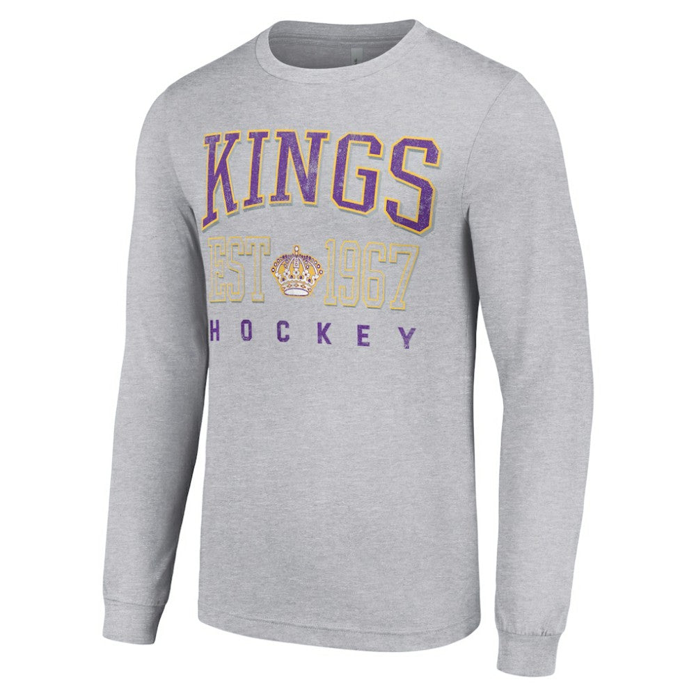 Los Angeles Kings Starter Retro Graphic Long Sleeve Crew T-Shirt On Sale