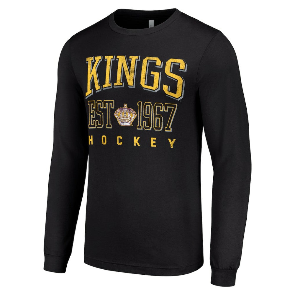 Los Angeles Kings Starter Retro Graphic Long Sleeve Crew T-Shirt On Sale