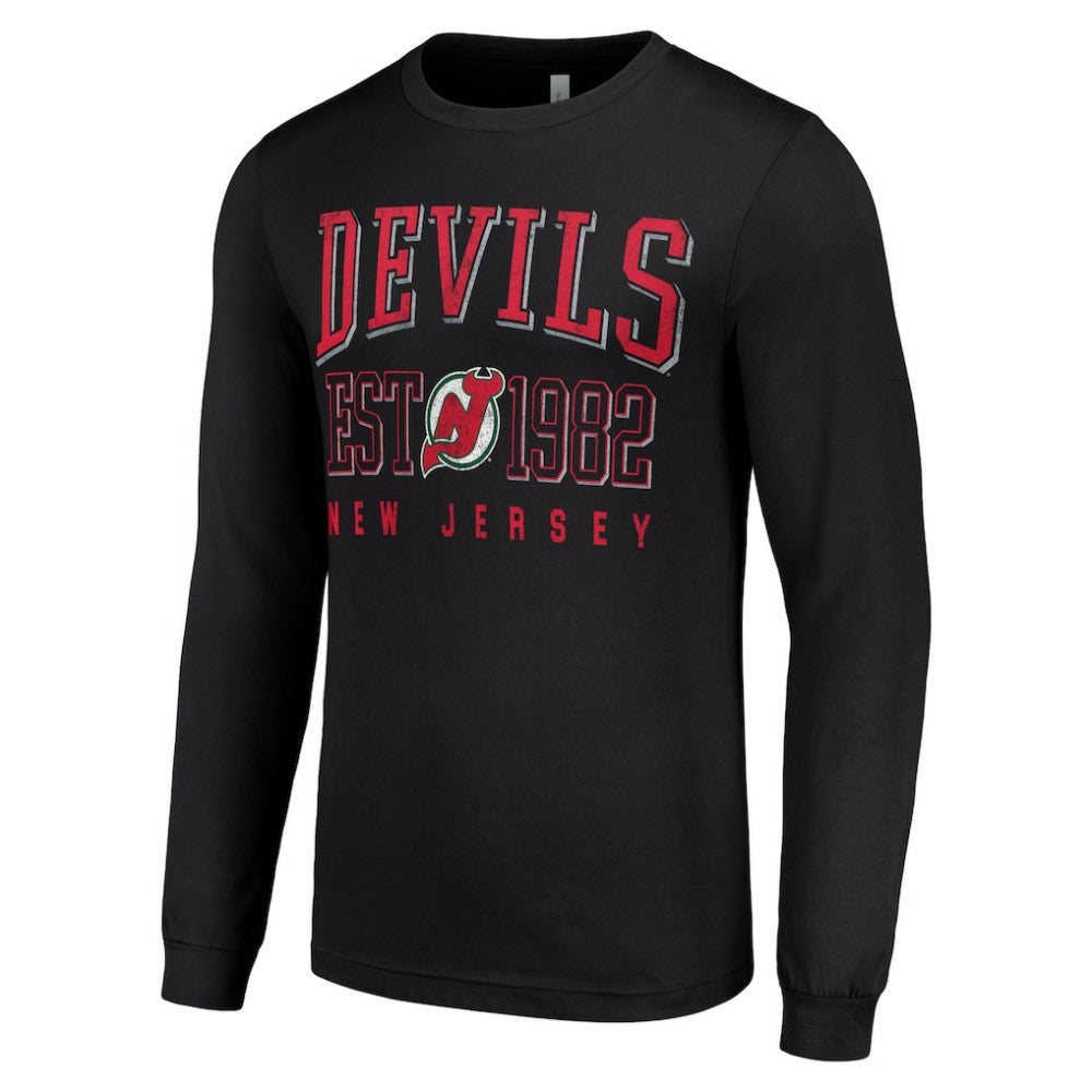 New Jersey Devils Starter Retro Graphic Long Sleeve Crew T-Shirt Online