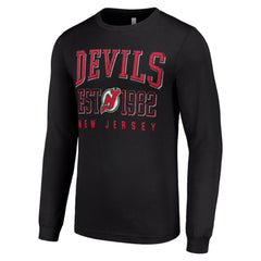 New Jersey Devils Starter Retro Graphic Long Sleeve Crew T-Shirt Online
