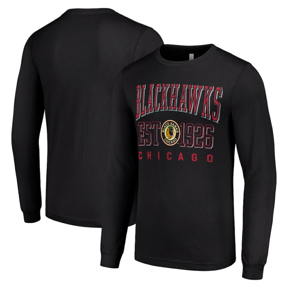 Chicago Blackhawks Starter Retro Graphic Long Sleeve Crew T-Shirt Sale