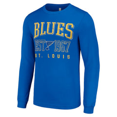 St. Louis Blues Starter Retro Graphic Long Sleeve Crew T-Shirt Sale