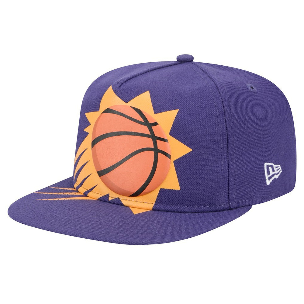 Phoenix Suns Oversized Puff Print Logo Golfer Snapback Hat sale New