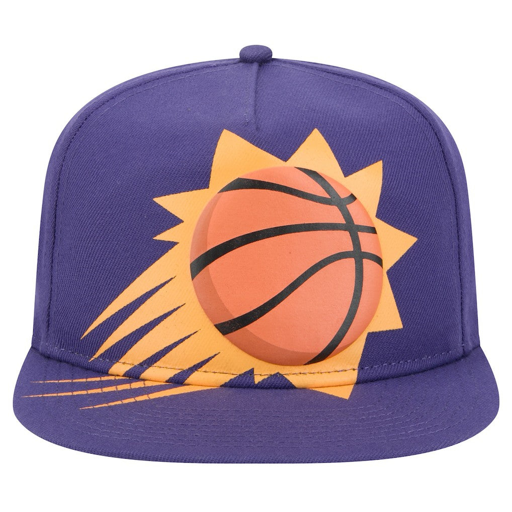 Phoenix Suns Oversized Puff Print Logo Golfer Snapback Hat sale New