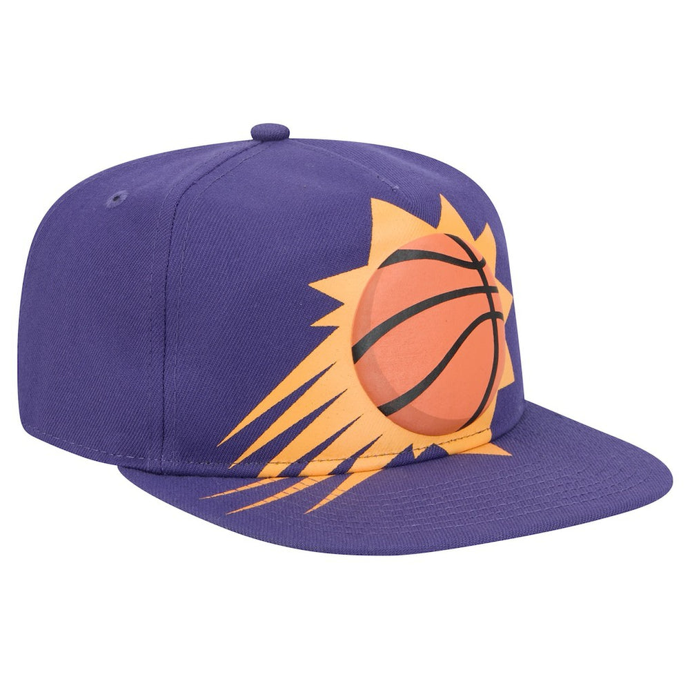 Phoenix Suns Oversized Puff Print Logo Golfer Snapback Hat sale New