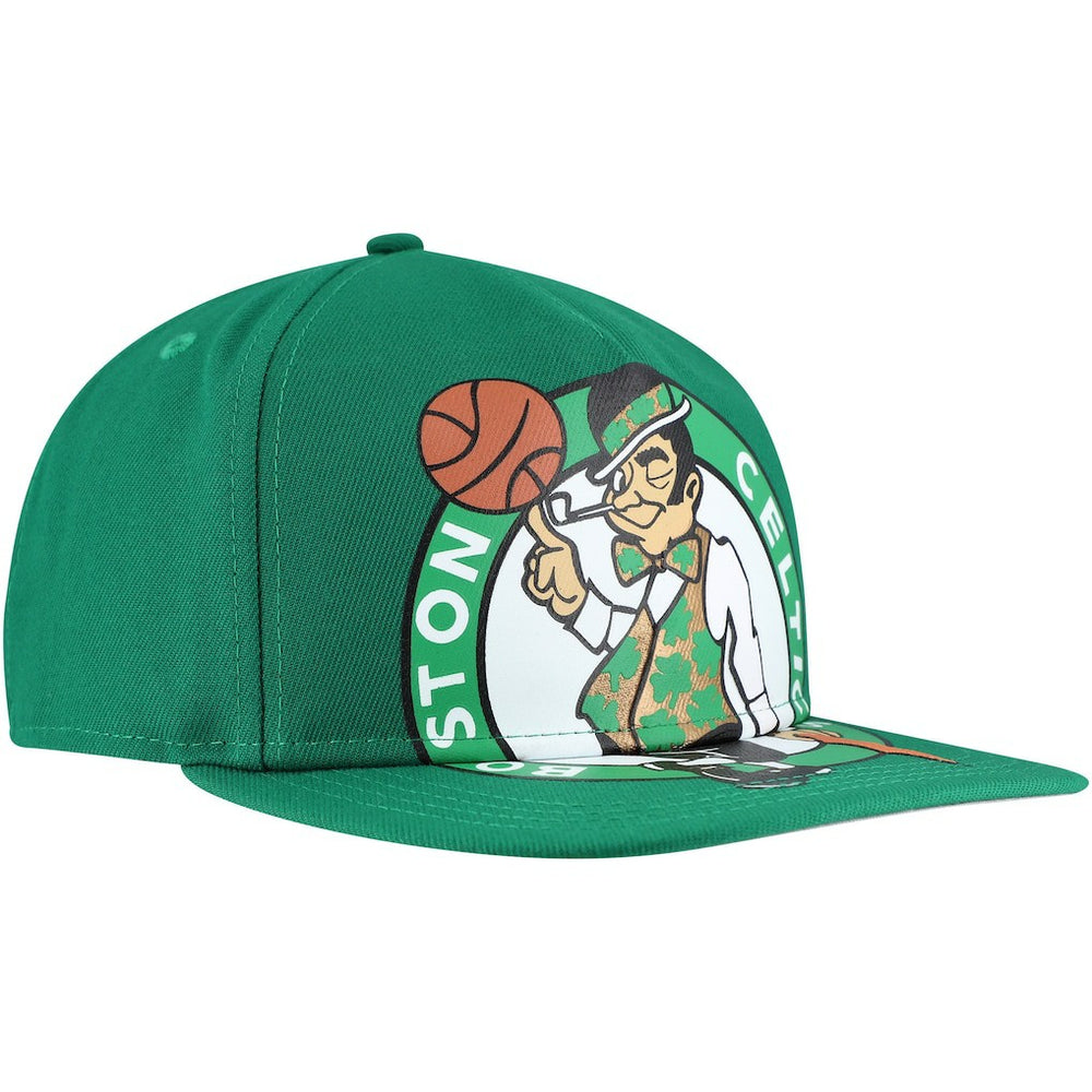Boston Celtics Oversized Puff Print Logo Golfer Snapback Hat On Sale