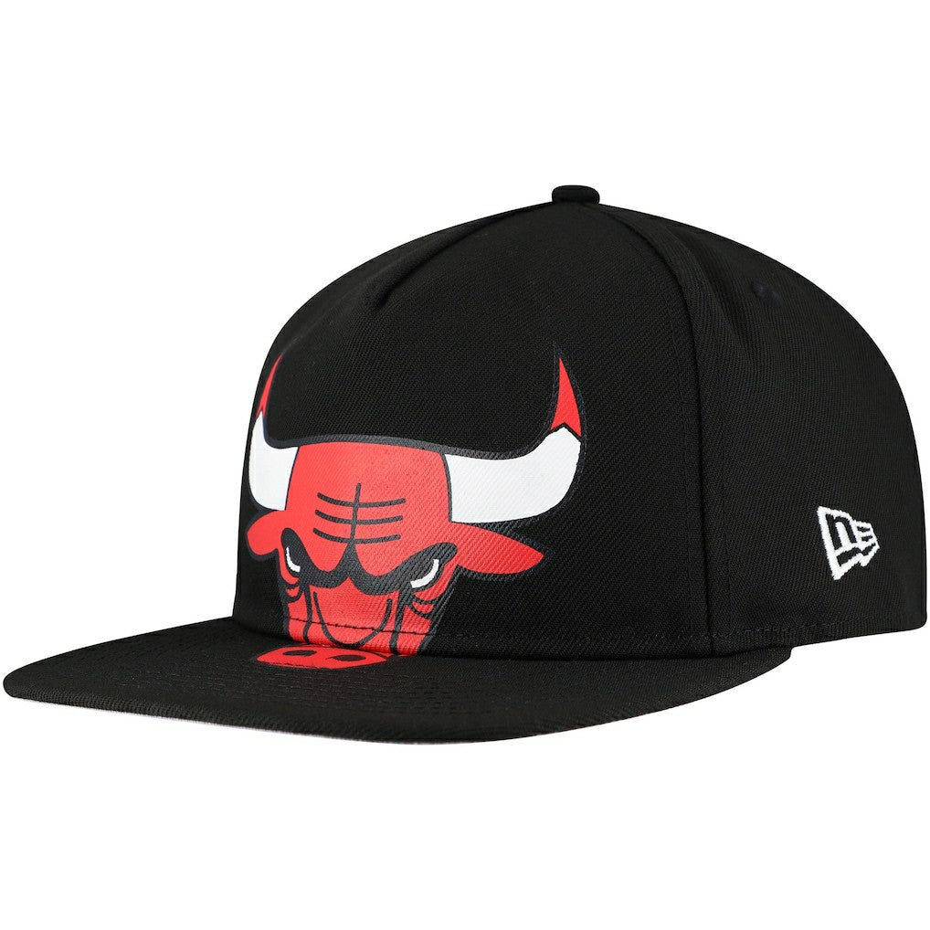 Chicago Bulls Oversized Puff Print Logo Golfer Snapback Hat New