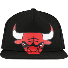 Chicago Bulls Oversized Puff Print Logo Golfer Snapback Hat New
