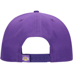 Los Angeles Lakers Oversized Puff Print Logo Golfer Snapback Hat Discount