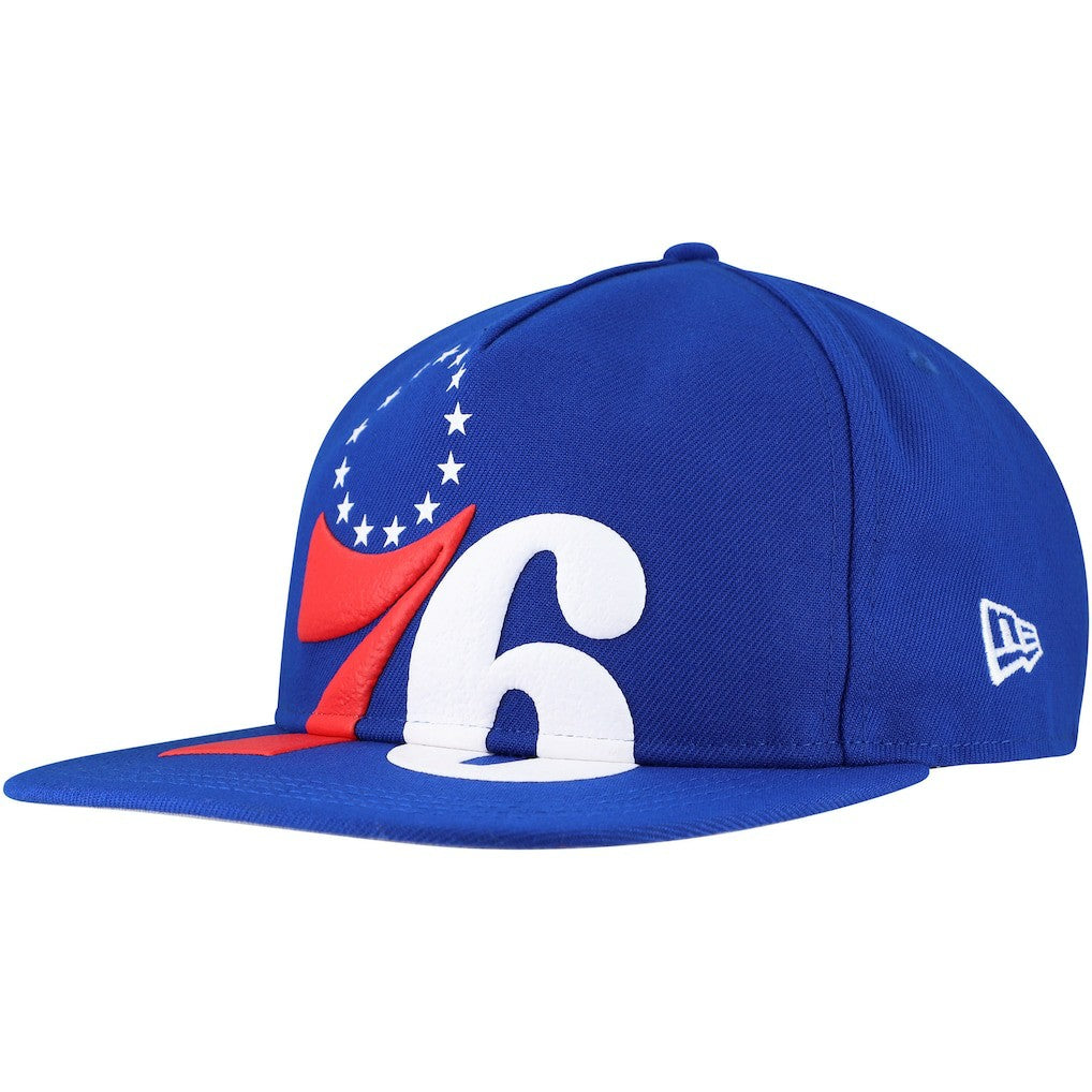 Philadelphia 76ers Oversized Puff Print Logo Golfer Snapback Hat Online