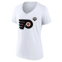Philadelphia Flyers Fanatics Women's 2024 NHL Stadium Series Logo V-Neck T-shirt For Sale