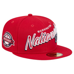 Washington Nationals New Era Script Sided 59FIFTY Fitted Hat | MLB Near me