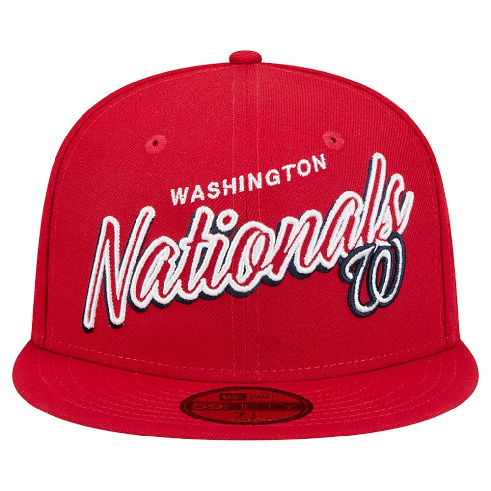 Washington Nationals New Era Script Sided 59FIFTY Fitted Hat | MLB Near me