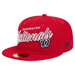 Washington Nationals New Era Script Sided 59FIFTY Fitted Hat | MLB Near me