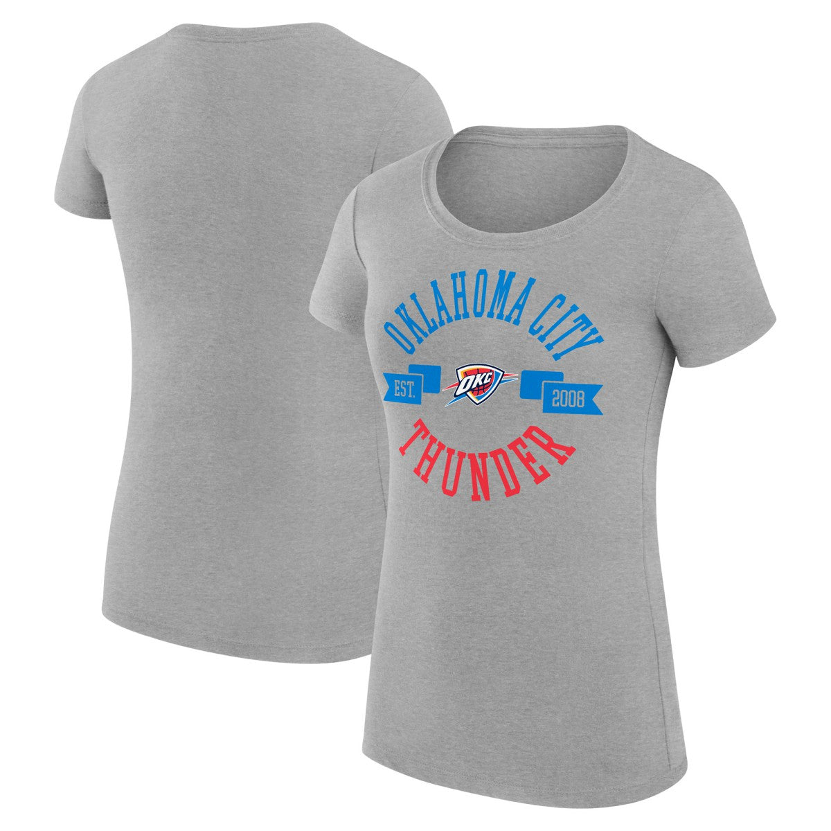 Oklahoma City Thunder G-III 4Her by Carl Banks Women's Super-Slim Fit Lightweight Large City Logo T-Shirt Outlet