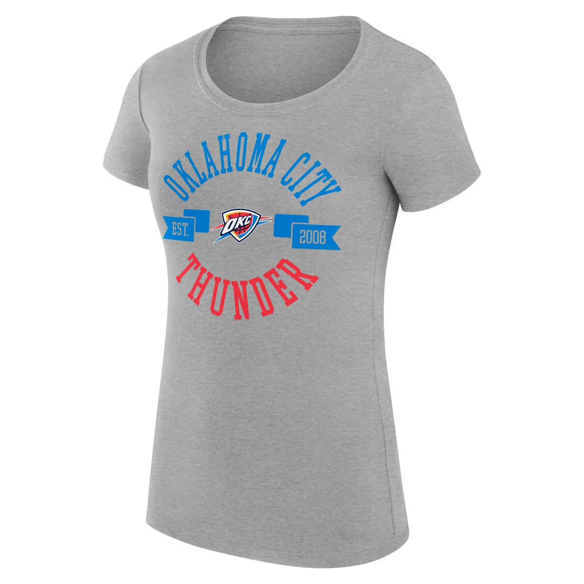 Oklahoma City Thunder G-III 4Her by Carl Banks Women's Super-Slim Fit Lightweight Large City Logo T-Shirt Outlet
