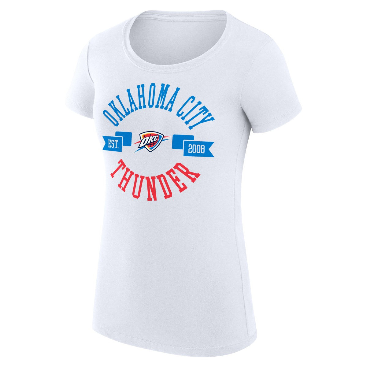 Oklahoma City Thunder G-III 4Her by Carl Banks Women's Super-Slim Fit Lightweight Large City Logo T-Shirt Outlet