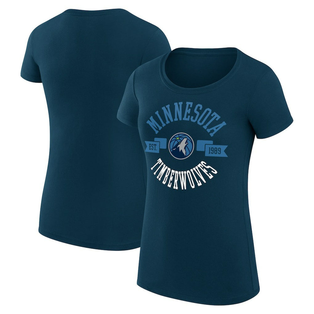 Minnesota Timberwolves G-III 4Her by Carl Banks Women's Super-Slim Fit Lightweight Large City Logo T-Shirt Discount