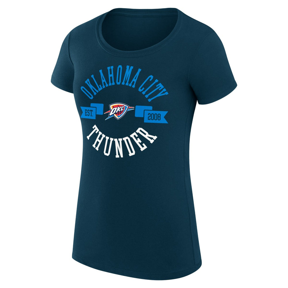 Oklahoma City Thunder G-III 4Her by Carl Banks Women's Super-Slim Fit Lightweight Large City Logo T-Shirt On Sale